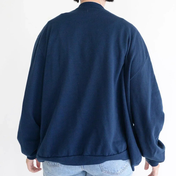 Vintage Blair Navy Aztec Button Up Cardigan Sweater Size Xl - Picture 3 of 12